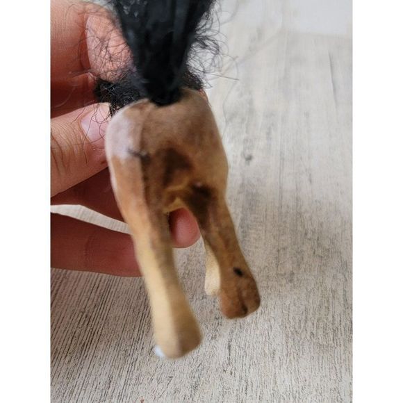 Flocked brown pony horse AS IS Animal Farm toy - Picture 4 of 8